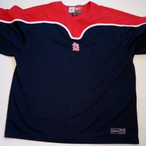 Nike Red and Navy Men's Jersey